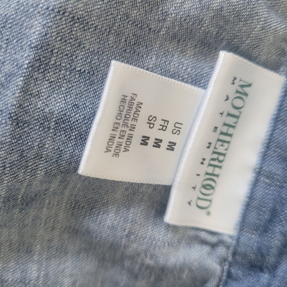 Denim sleeveless maternity dress - Picture 3 of 5